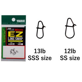 Yarie 555 Micro Ez Line Snap 13lb SSS Agrafe 8 pcs
