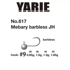   Yarie 617 Mebary sans ardillon 9 0,85gr Tête de Jig 5 pièces