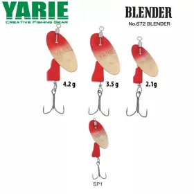 Yarie 672 Blender 2,1gr SP1 Red/Red Cuillère tournante