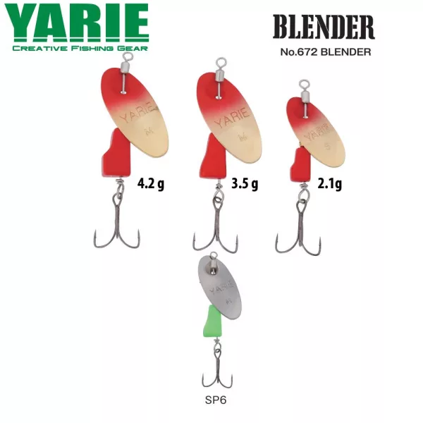 Yarie 672 Blender 4,2gr SP6 Silver Chart Cuiller tournante