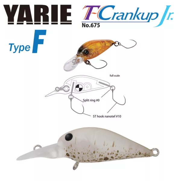 Yarie T-Crankup Jr 675 Type F 2,8cm 1,8gr C3 Akayari Leurre