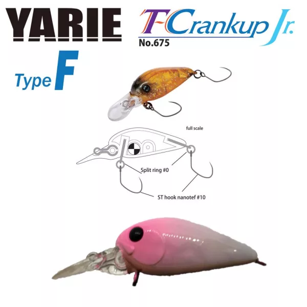 Yarie T-Crankup Jr 675 Type F 2,8cm 1,8gr C30 Matsupin Leurre