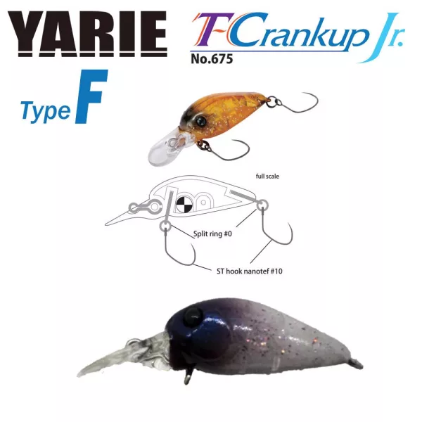 Yarie T-Crankup Jr 675 Type F 2,8cm 1,8gr C31 Variation Wobbler