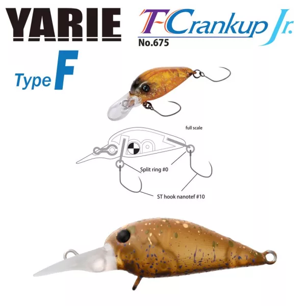Yarie T-Crankup Jr 675 Type F 2,8cm 1,8gr C5 Mastupele Leurre