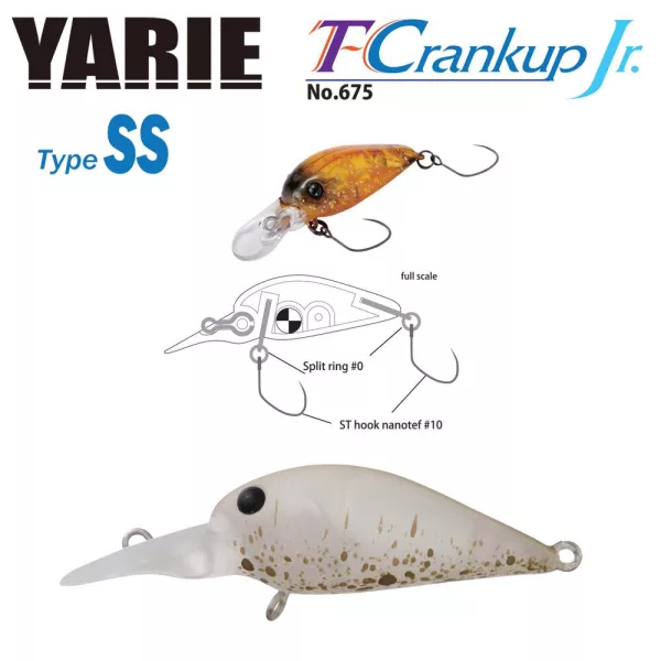 Yarie T-Crankup Jr 675 Type SS 2,8cm 2,1gr C3 Akayari Wobbler