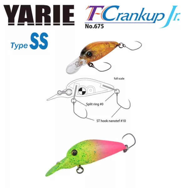 Yarie 675 T-Crankup Jr Type SS 2,8cm 2,1gr C34 Go Go Chart Wobbler