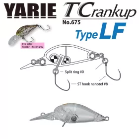 __Yarie__ T-Crankup 675 Type LF 3,5cm 2,6gr C1 Clear Wobbler