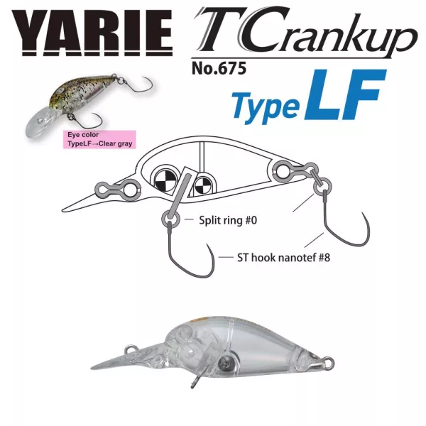 __Yarie__ T-Crankup 675 Type LF 3,5cm 2,6gr C1 Clear Wobbler