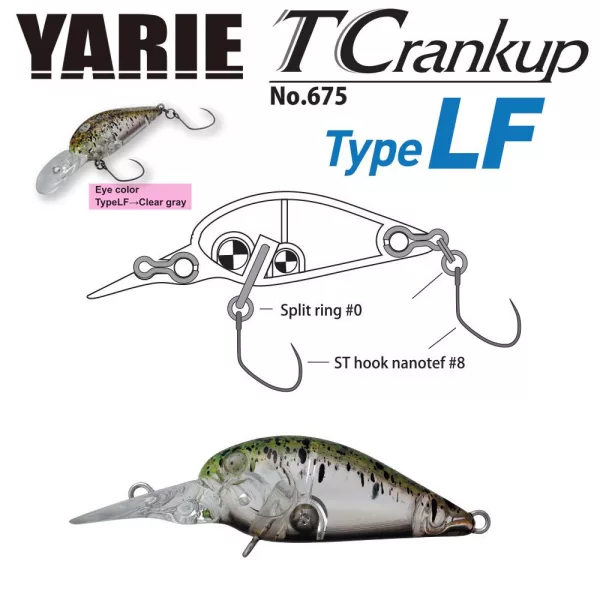 Yarie T-Crankup 675 Type LF 3,5cm 2,6gr C10 Kyoushyu Chart Leurre