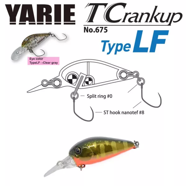 Yarie 675 T-Crankup Type LF 3,5cm 2,6gr C33 Kukorin Yamame Leurre