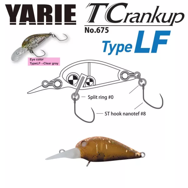 Yarie T-Crankup 675 Type LF 3,5cm 2,6gr C5 Mastupelle Leurre