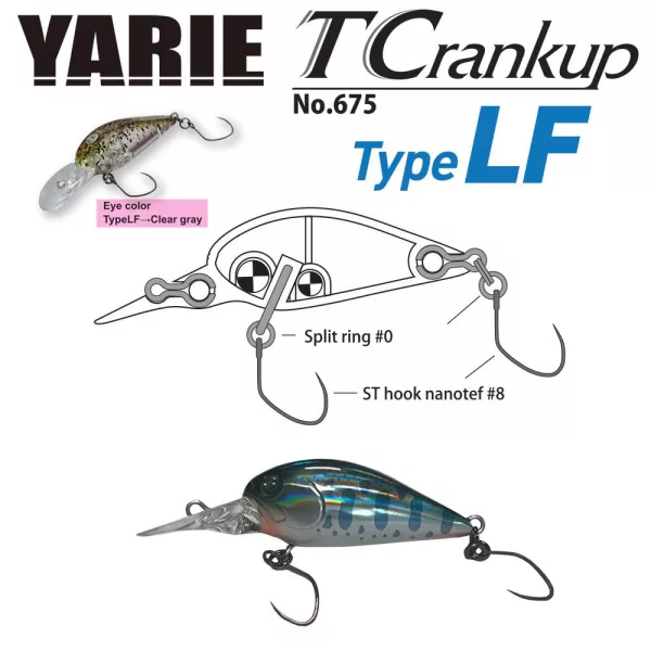 Yarie 675 T-Crankup Type LF 3,5cm 2,6gr D6 Ob Yamame Leurre