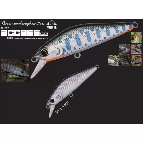 Yarie 677 Access HS 50mm 4,3gr D4 Himemasu Leurre