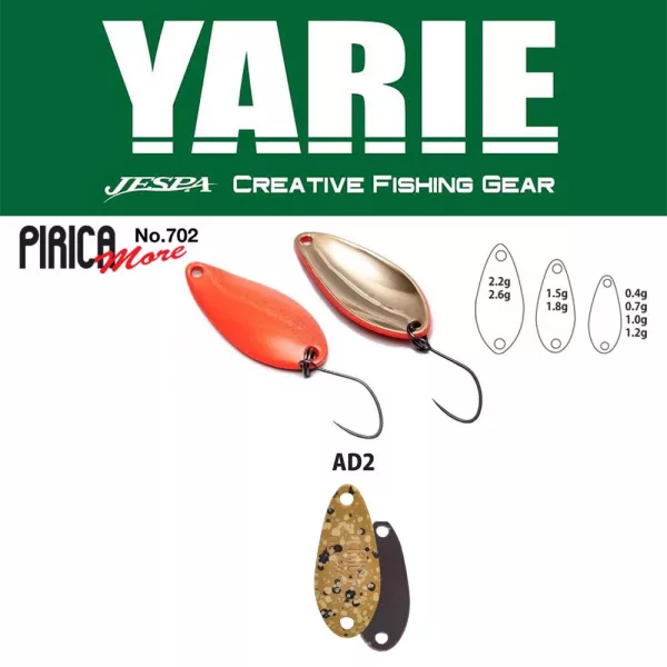 Yarie 702 Pirica More 1,0gr AD2 Mastu Pellet B Cuiller ondulante