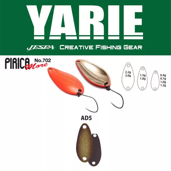 Yarie 702 Pirica More 1,0gr AD5 Algae Cuiller ondulante