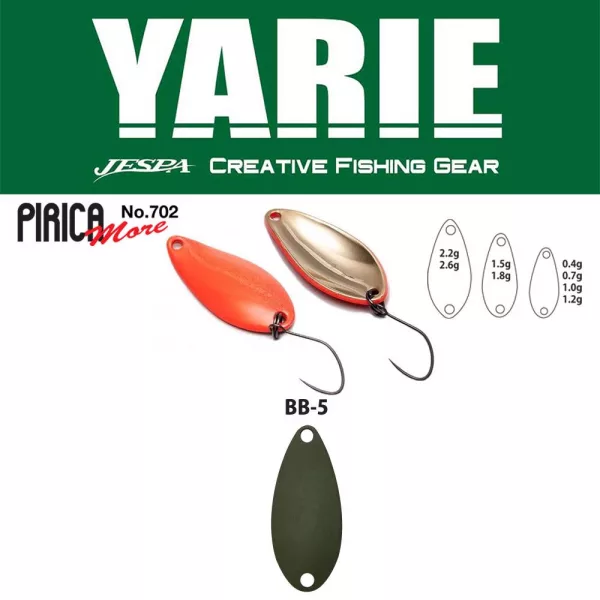 Yarie 702 Pirica More 1,0gr BB5 Olive Cuillère Tournante