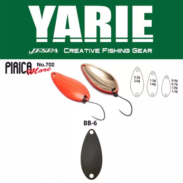 Yarie 702 Pirica More 1,0gr BB6 Dark Olive Cuillère Ondulante