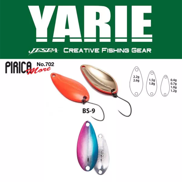 Yarie 702 Pirica More 1,0gr BS9 Blue/Pink Cuillère Ondulante