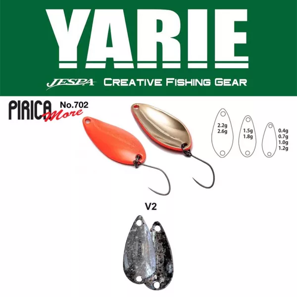 Cuiller ondulante Yarie 702 Pirica More 1,0gr V2 Naive Silver