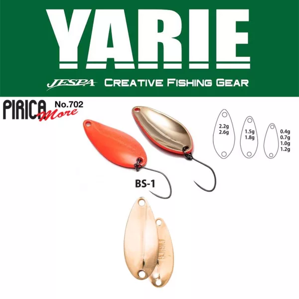 Yarie 702 Pirica More 1,5gr BS-1 Or Cuillère de pêche