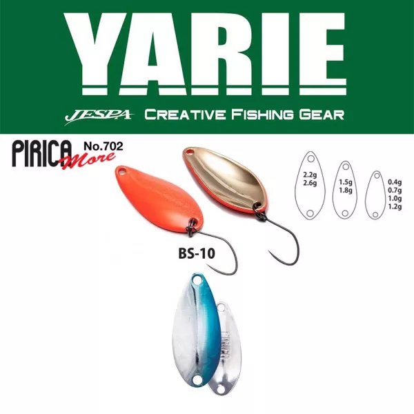 Cuiller ondulante Yarie 702 Pirica More 1,5gr BS-10 Blue/Silver