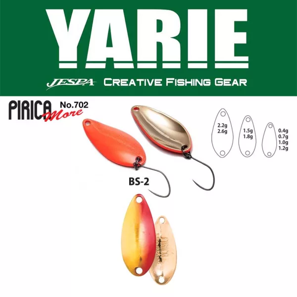 Yarie 702 Pirica More 1,5gr BS-2 Red/Gold Cuillère tournante