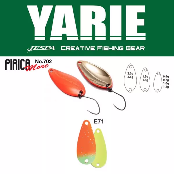 Yarie 702 Pirica More 1,5gr E71 AG Carrot Cuillère Tournante