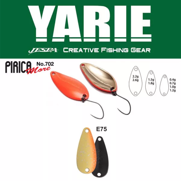Yarie 702 Pirica More 1,5gr E75 Orange Peel Cuillère Tournante
