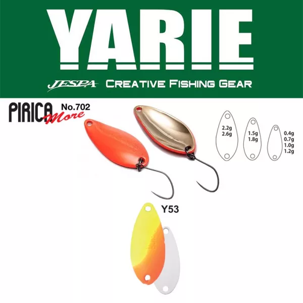 Yarie 702 Pirica More 1,5gr Y53 Lemon/Orange Cuiller Ondulante