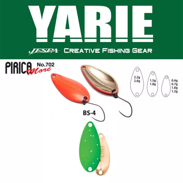 Yarie 702 Pirica More 1,8gr BS-4 Lime Glitter Cuillère Vibrante