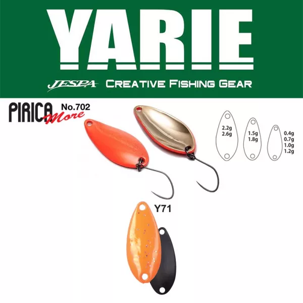 Yarie 702 Pirica More 1,8gr Y71 Orange Leurre cuillère