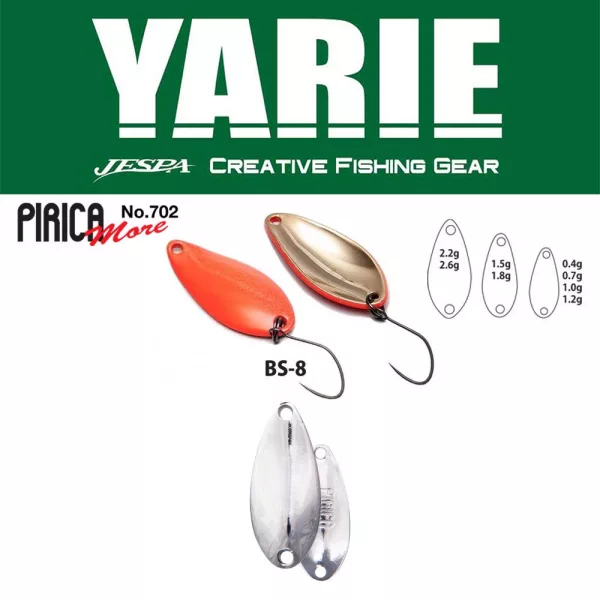 Yarie 702 Pirica More 2,2gr BS-8 Cuillère Clignotante Argent