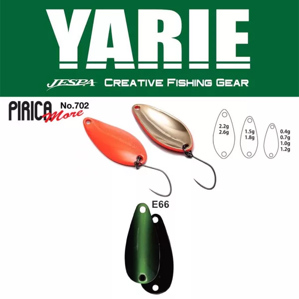 Yarie 702 Pirica More 2,2gr E66 Fits Green Cuillère Tournante