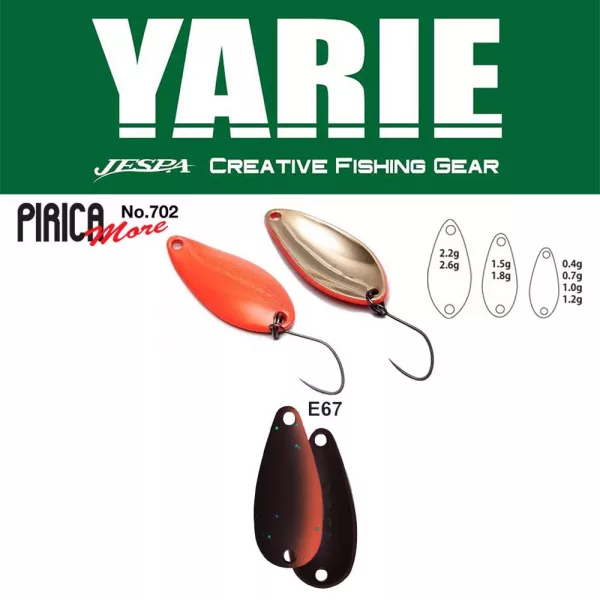 Yarie 702 Pirica More 2,2gr E67 Winner Brown Cuillère Oscillante
