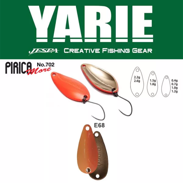 Leurre Cuillère Yarie 702 Pirica More 2,2gr E68 Caramel Gold