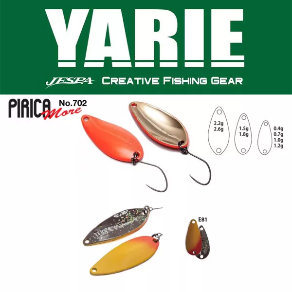 Yarie 702 Pirica More 2,2gr E81 Murasaki Uni Cuillère Tournante