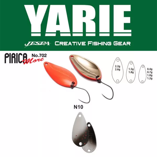 Yarie 702 Pirica More 2,2gr N10 Black Slash Cuillère Vibrante