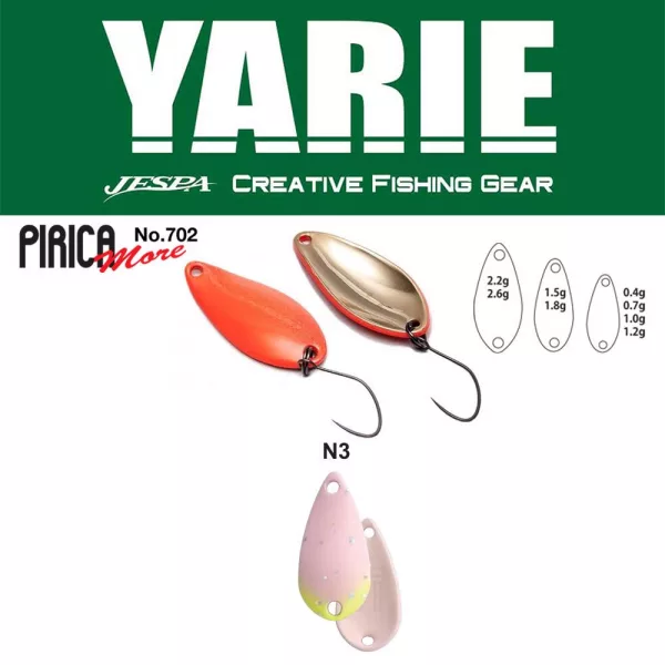 Yarie 702 Pirica More 2,2gr N3 Light Pink Glow Leurre Cuillère