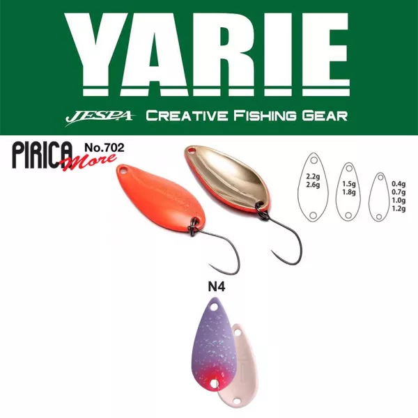 Yarie 702 Pirica More 2,2gr N4 Night Purple Leurre Cuillère