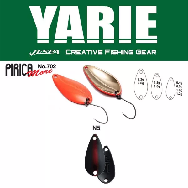 Yarie 702 Pirica More 2,2gr N5 Rabbit Eye Leurre Cuillère