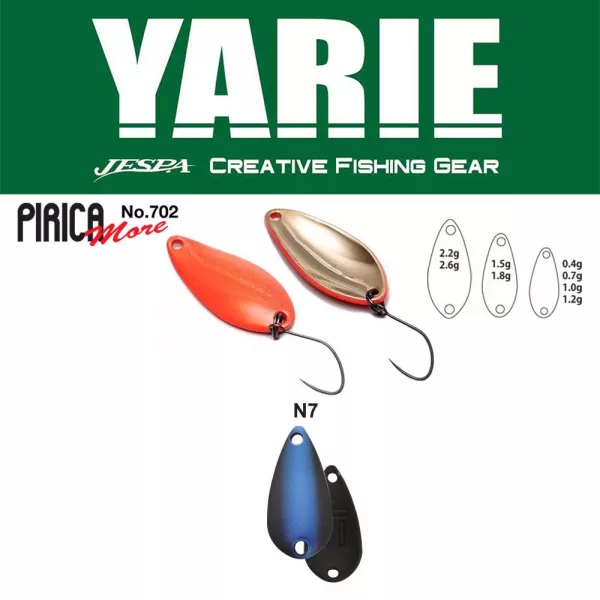 Yarie 702 Pirica More 2,2gr N7 Husky Eye Leurre Cuillère