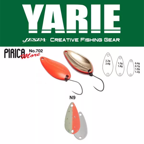 Yarie 702 Pirica More 2,2gr N9 Two By Glow Leurre Cuillère