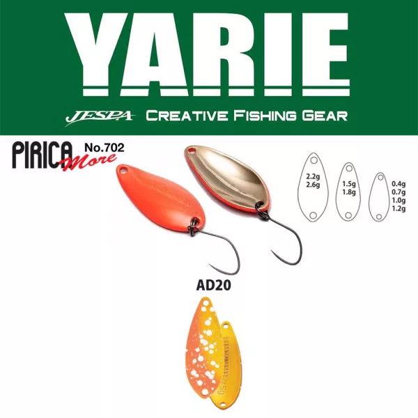 Yarie 702 Pirica More 2,6gr AD20 First Fire Leurre Cuillère