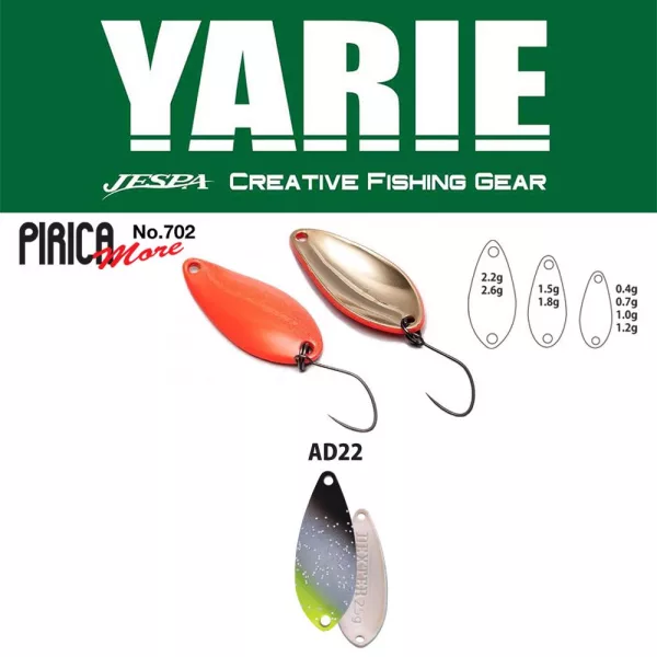 Yarie 702 Pirica More 2,6gr AD22 Saber Silver Cuillère Ondulante