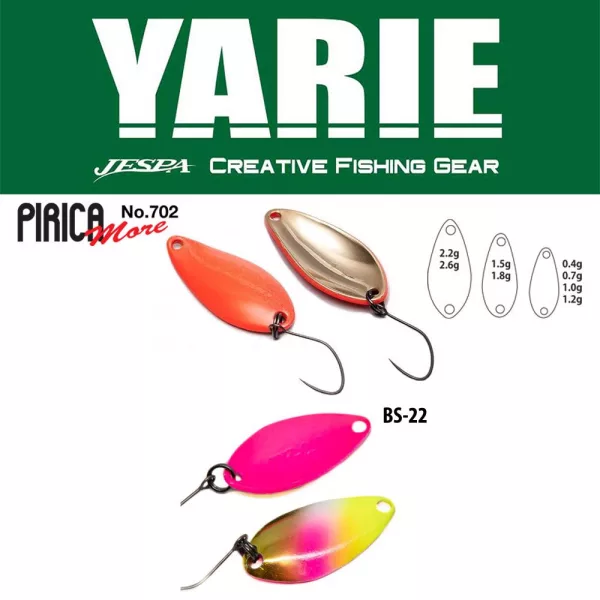 Yarie 702 Pirica More 2,6gr BS-22 Dragon Fruits Cuillère ondulante