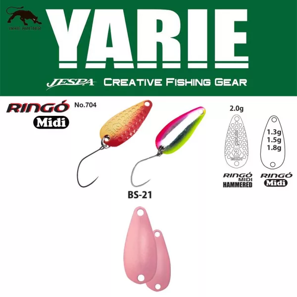 Yarie 704 Ringo Midi 1,8gr BS-21 Gradation R Rose Cuillère Ondulante