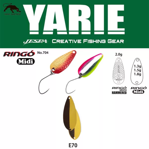 Yarie 704 Ringo Midi 1,8gr E70 Pudding Cuillère Tournante