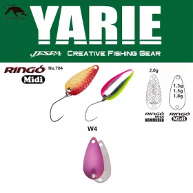   Cuillère Vibrante Yarie 704 Ringo Midi 1,8gr W4 Norinori Pink