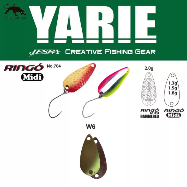 Yarie 704 Ringo Midi 1,8gr W6 Ehesukai Cuillère Oscillante