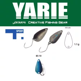 Yarie 706 T-Spoon 1,1gr BS10 Blue/Silver Cuiller Ondulante